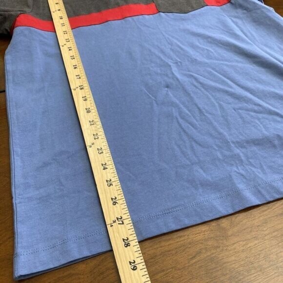 Perry Ellis Men's  Large Blue/Gray/Red Short Sleeve Crew Neck T-Shirt Cotton New - Picture 6 of 11